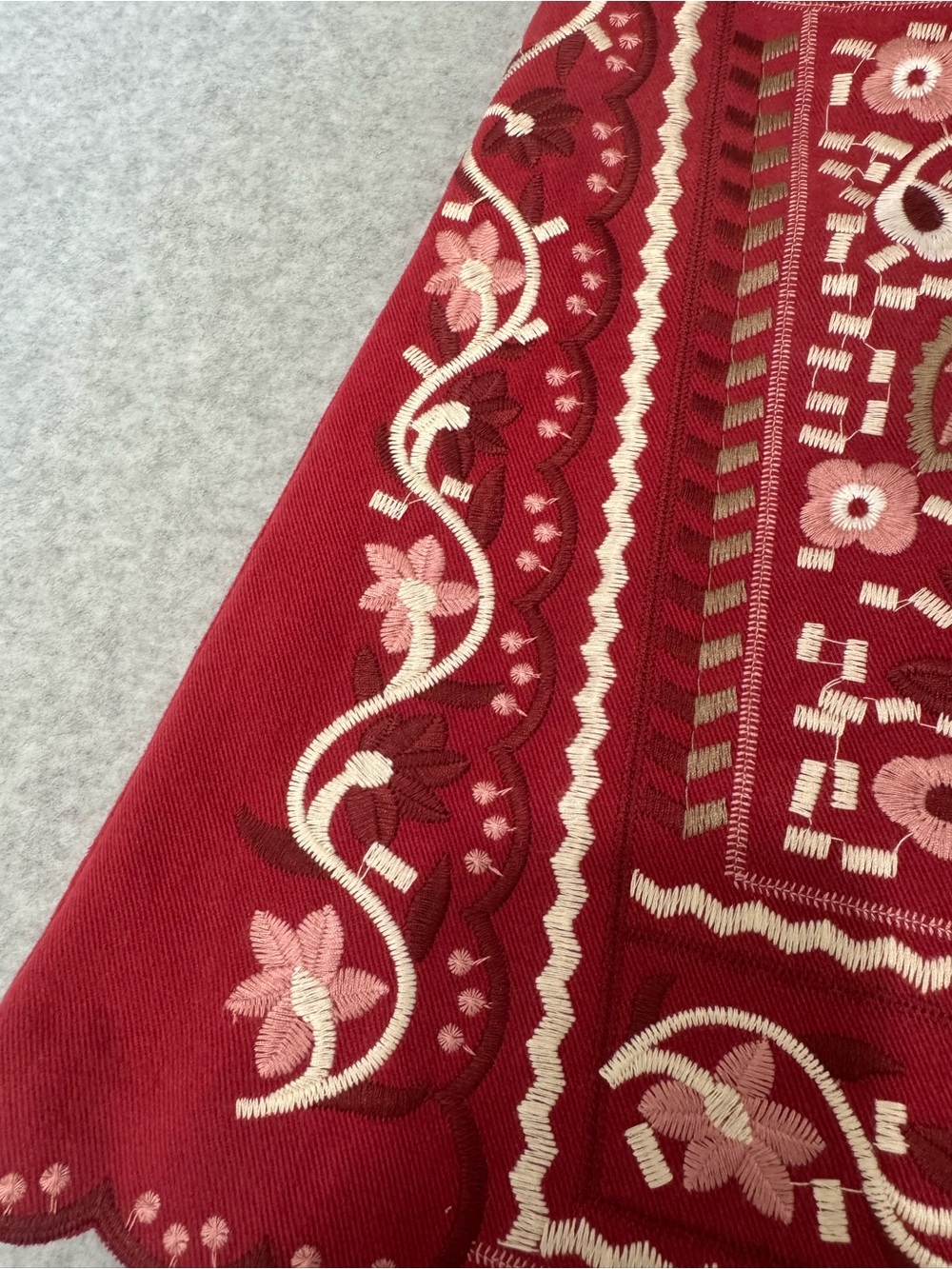 NWT Alter’d StateWomen Embroidered Boho Western Folk Festival Red Skirt Large - Picture 7 of 14